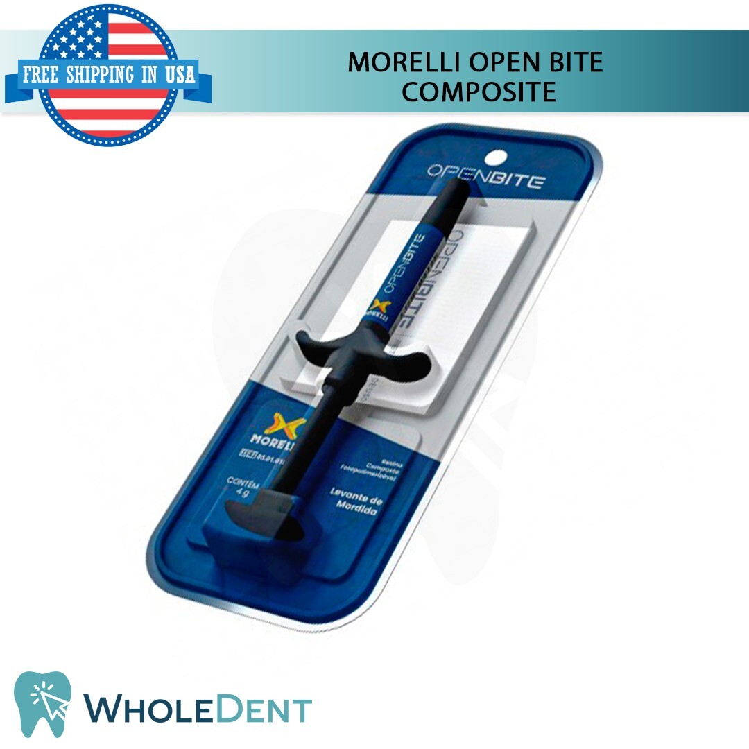 Orthodontic Dental Open Bite Composite Resin Morelli Blue 4g Syringe Dual Cure