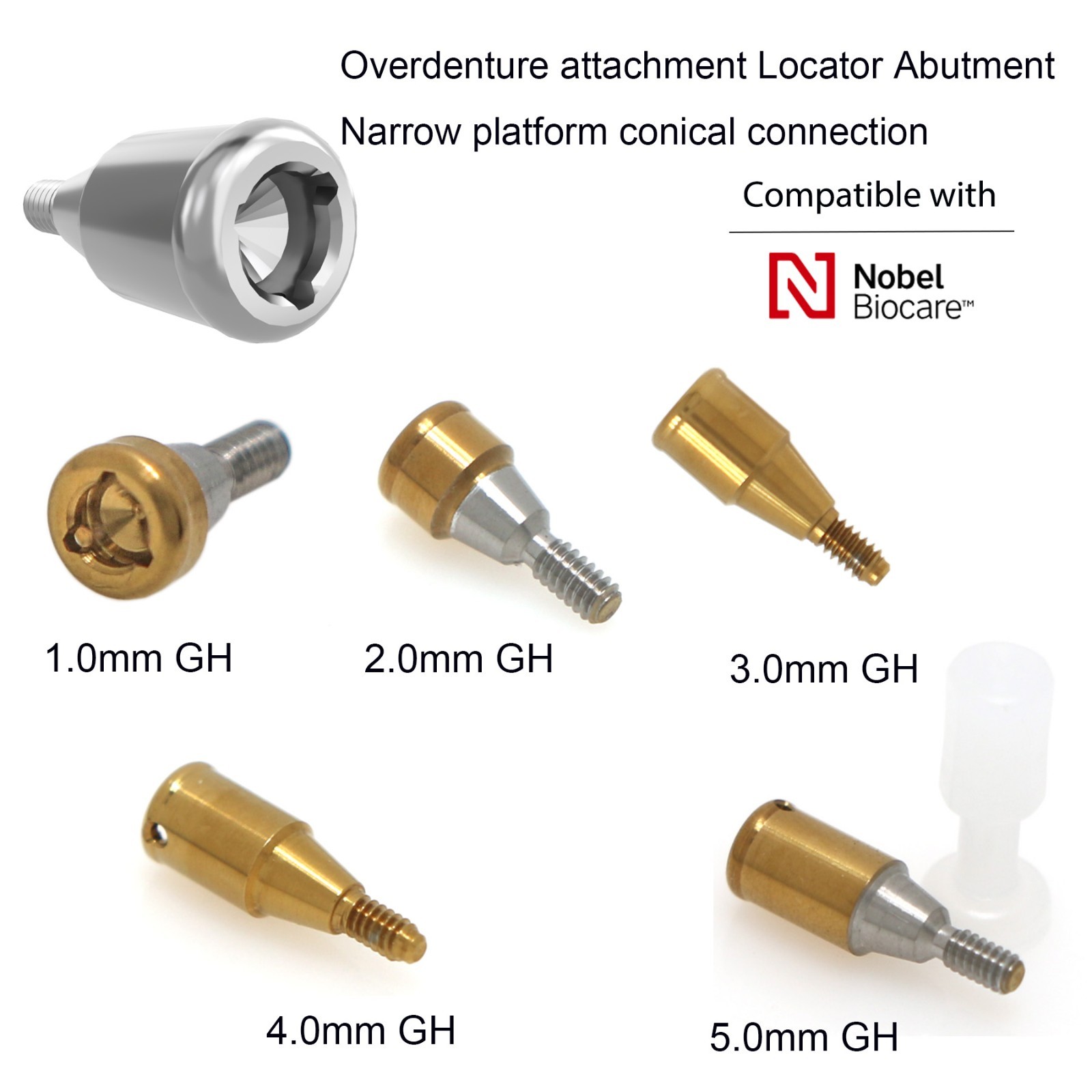 US Dental Locator abutment Overdentrue Male Caps Inserts Fits ALL Implant System
