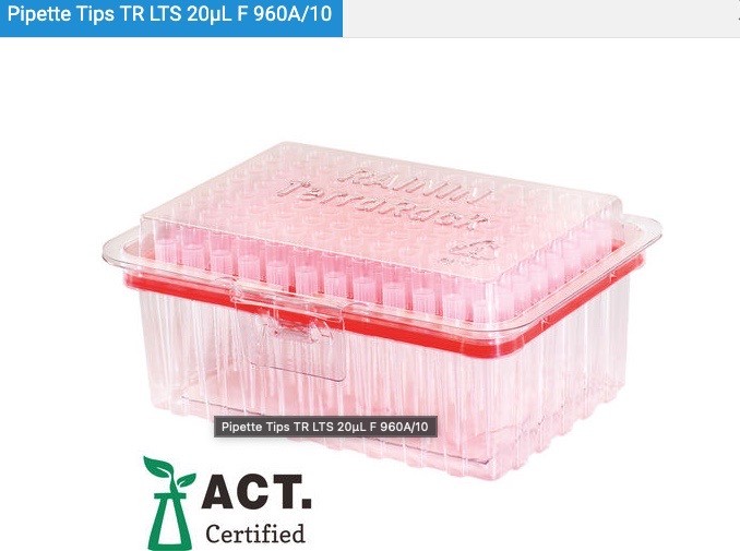 (4800) METTLER RAININ TerrRack 20uL LTS LiteTouch Pipet Tips 50×96/Rk 17014961