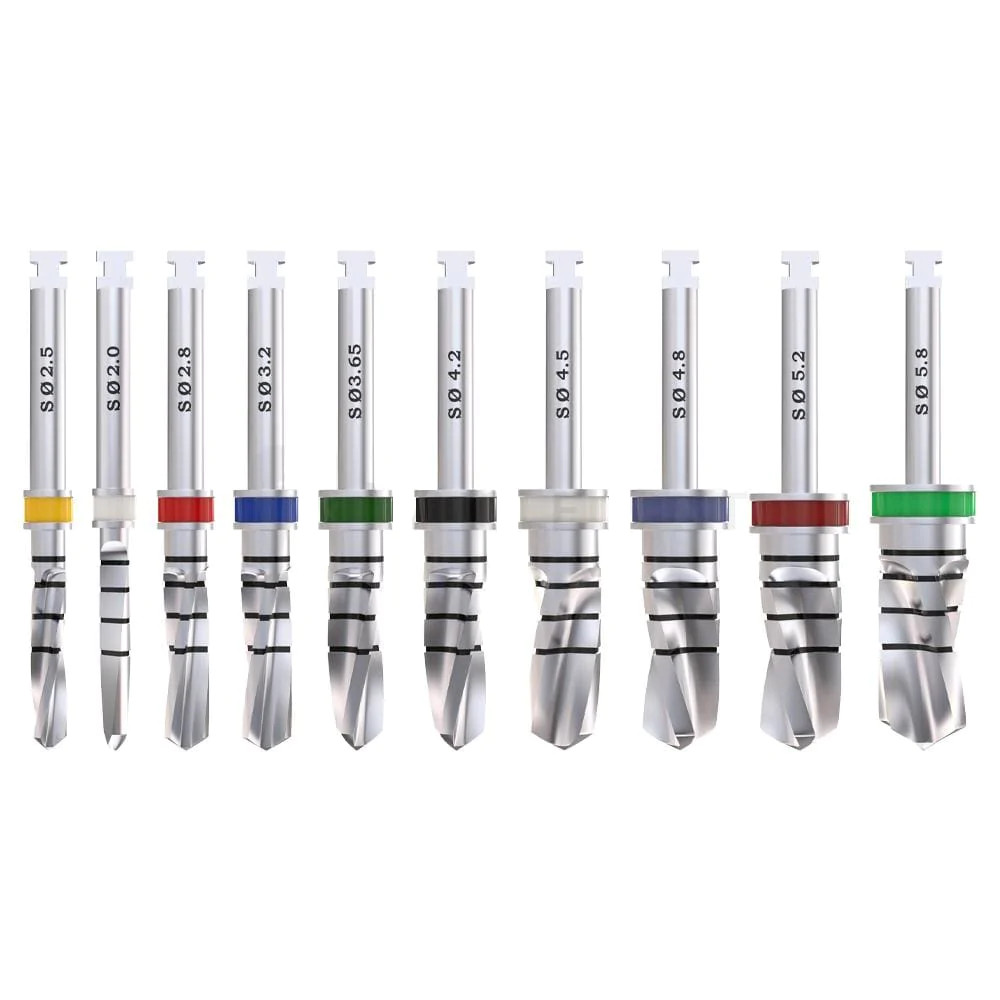 1x Dental DSI Surgical Short Cylindrical Drill For Implant Socket Cutting