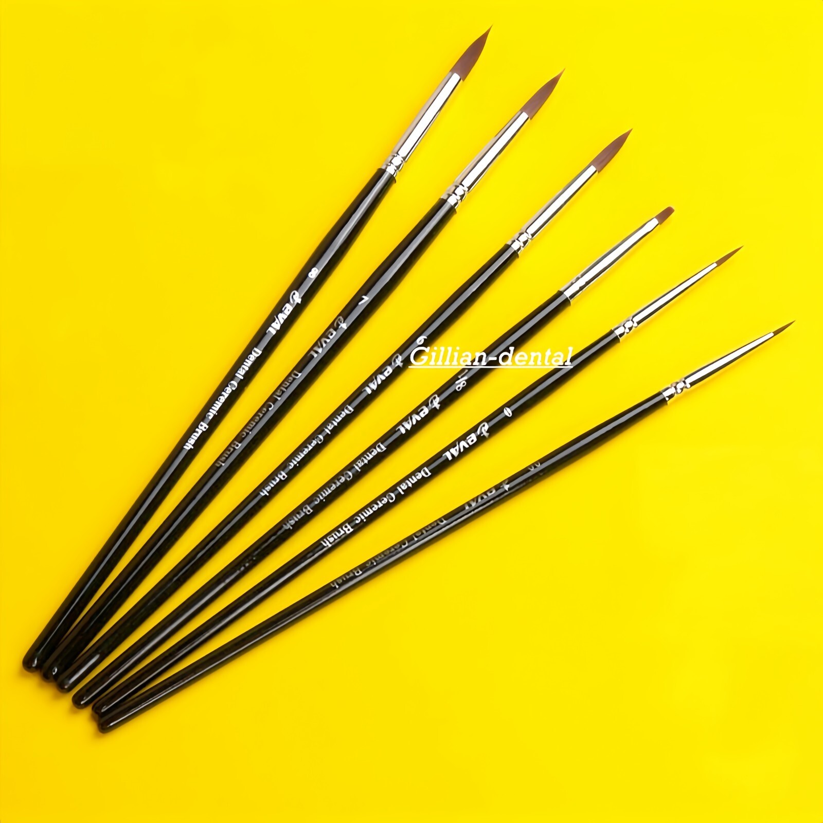 6pcs Dental Porcelain Brush Pen Glaze Ceramic Brush Pen Dental Technician Tools