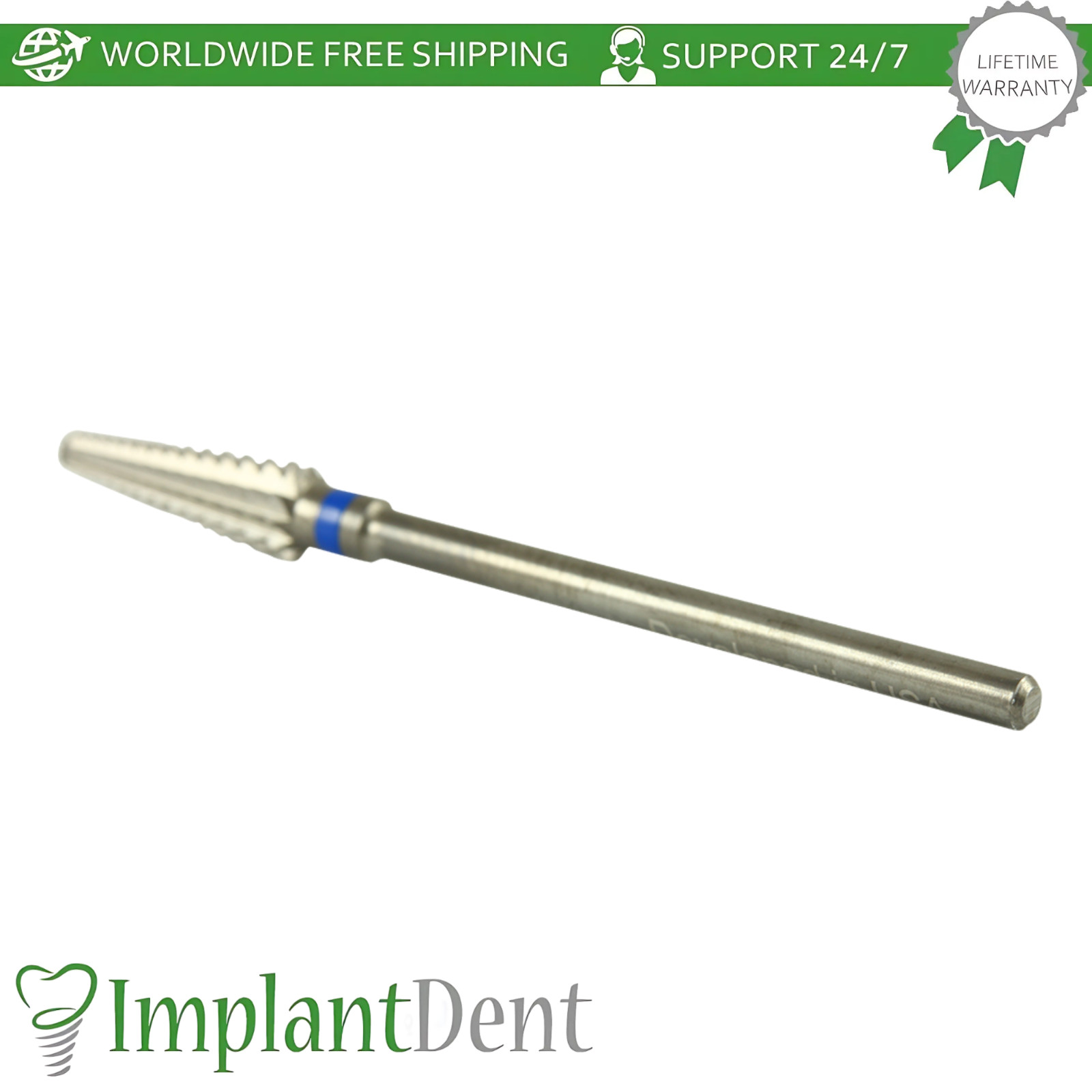Dental Spiral Cut Standard Grit Carbide Ø4.5mm x 14mm Bur 5001202 Dentistry