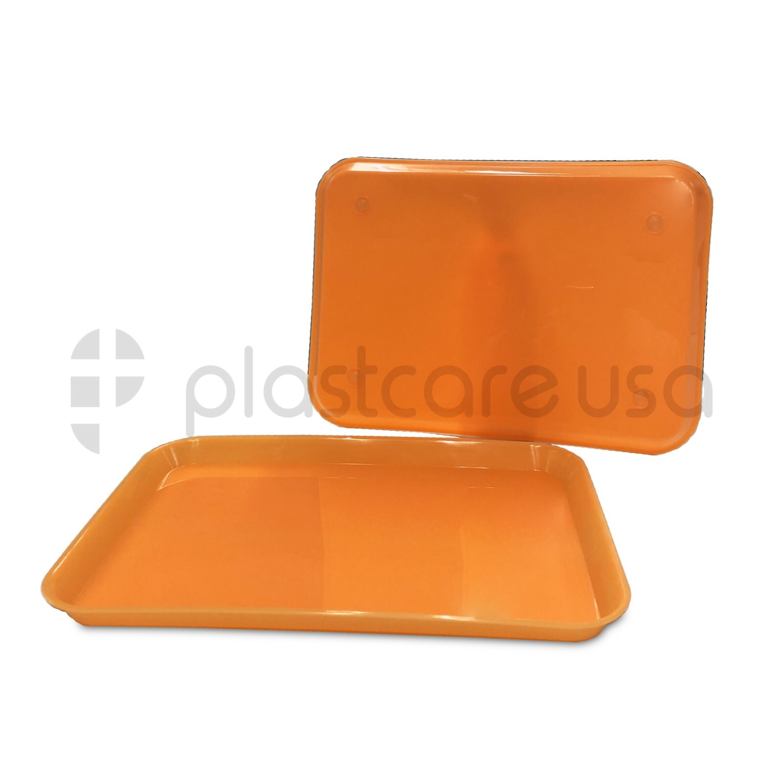 Orange Dental Plastic Instrument Trays, Size B Autoclavable (Pack of 12) Medical