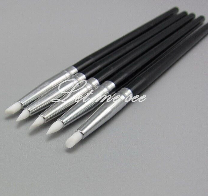 Dental Composite Resin Veneer Cement Porcelain Brushes Silicone Brush Pen White