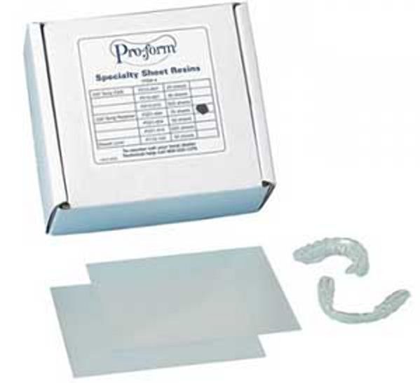 ProForm Retainer Material, 5″ x 5″ .030 Super Clear, 25 pcs, Stiff & Clear