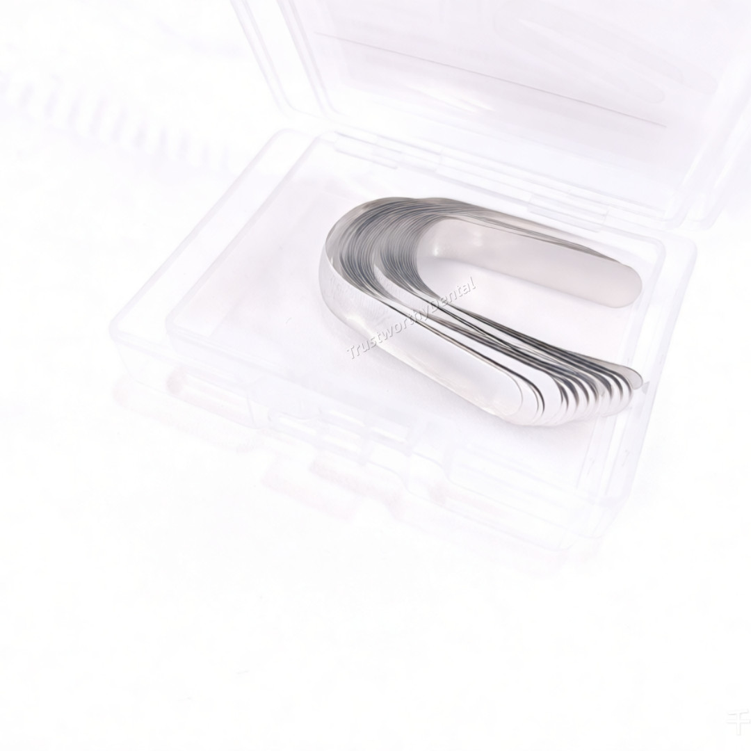 1Box Dental Tofflemire Contoured Matrices Stainless Steel Premolars Matrix Bands