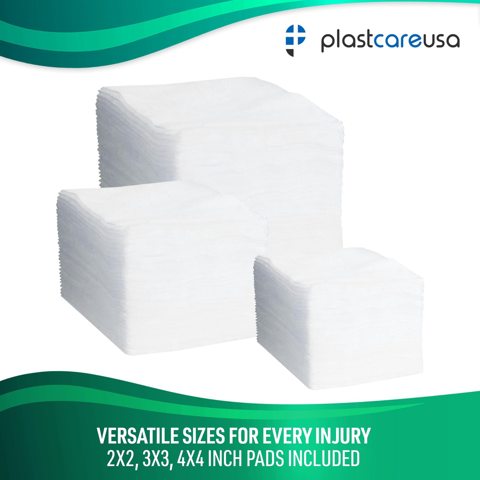 600 Pack Assorted Medical Gauze Pads Sizes: 2×2, 3×3, 4×4 Inch