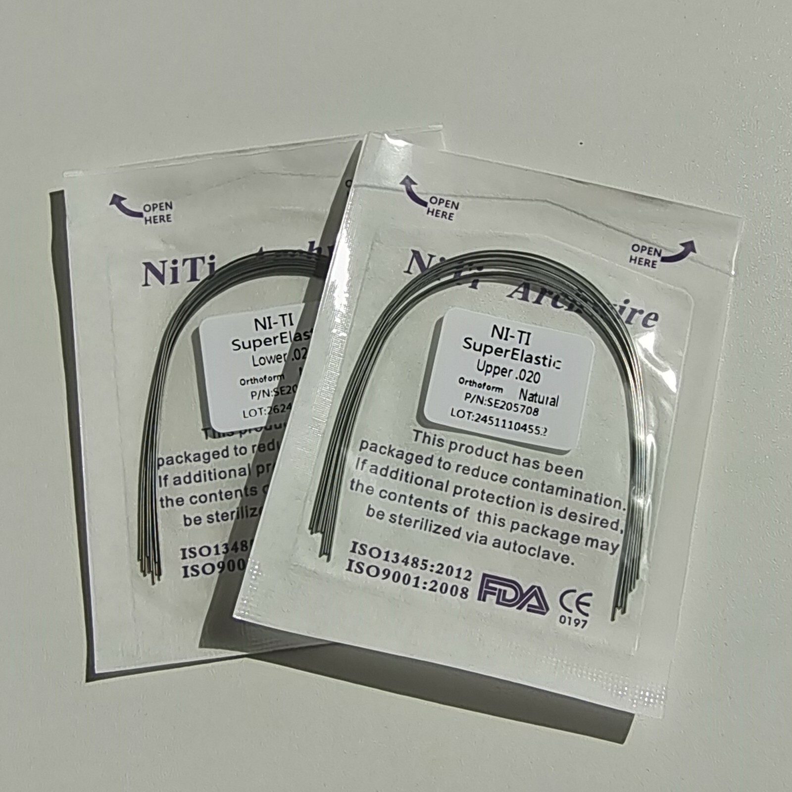 5Pks Dental Orthodontic Super Elastic Wire Niti Round Arch Wires Natural Form
