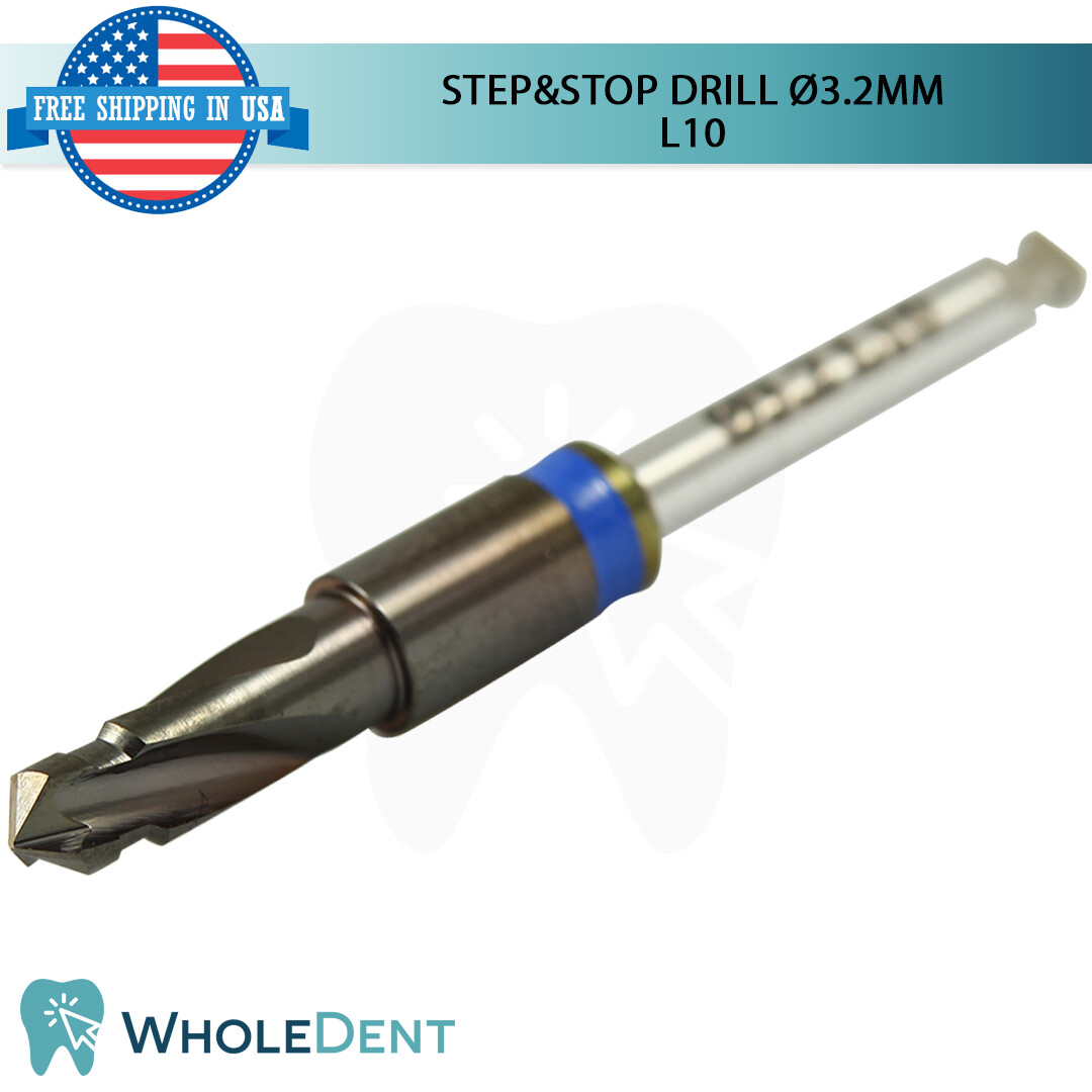 Integral DLC Step&Stop Drill Ø3.2 External Irrigation Pre Stopped Stopper