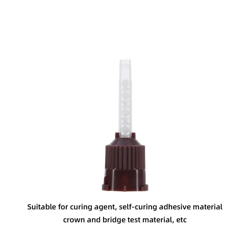 50 Pcs/Pack Dental Intraoral Tubes Nozzle Silicone Rubber Mixing Tips Impression