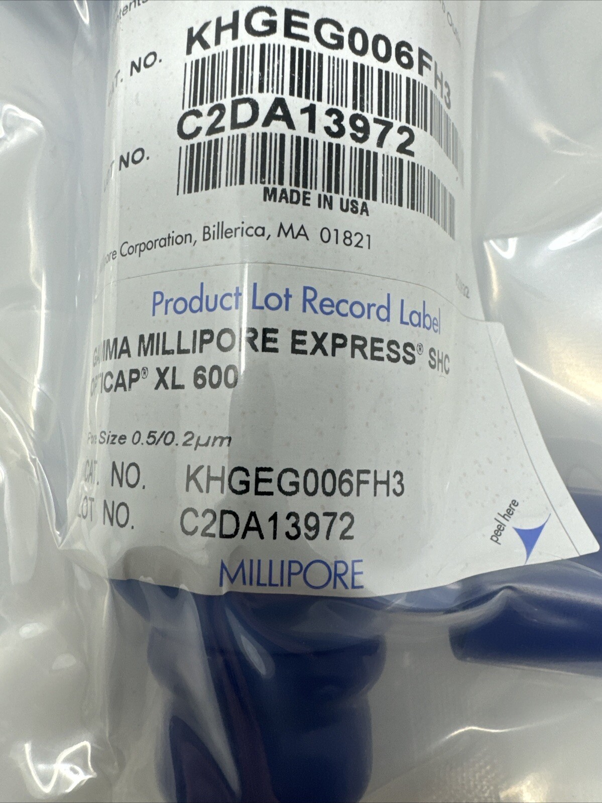 Millipore Opticap XL 600 Capsule Gamma SHC KHGEG006FH3 0.5/0.2 UM Lab Supply