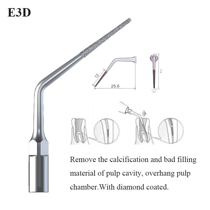 Dental Ultrasonic Scaler Tips Scaling Endo Perio Tips Fit EMS Woodpecker Handle