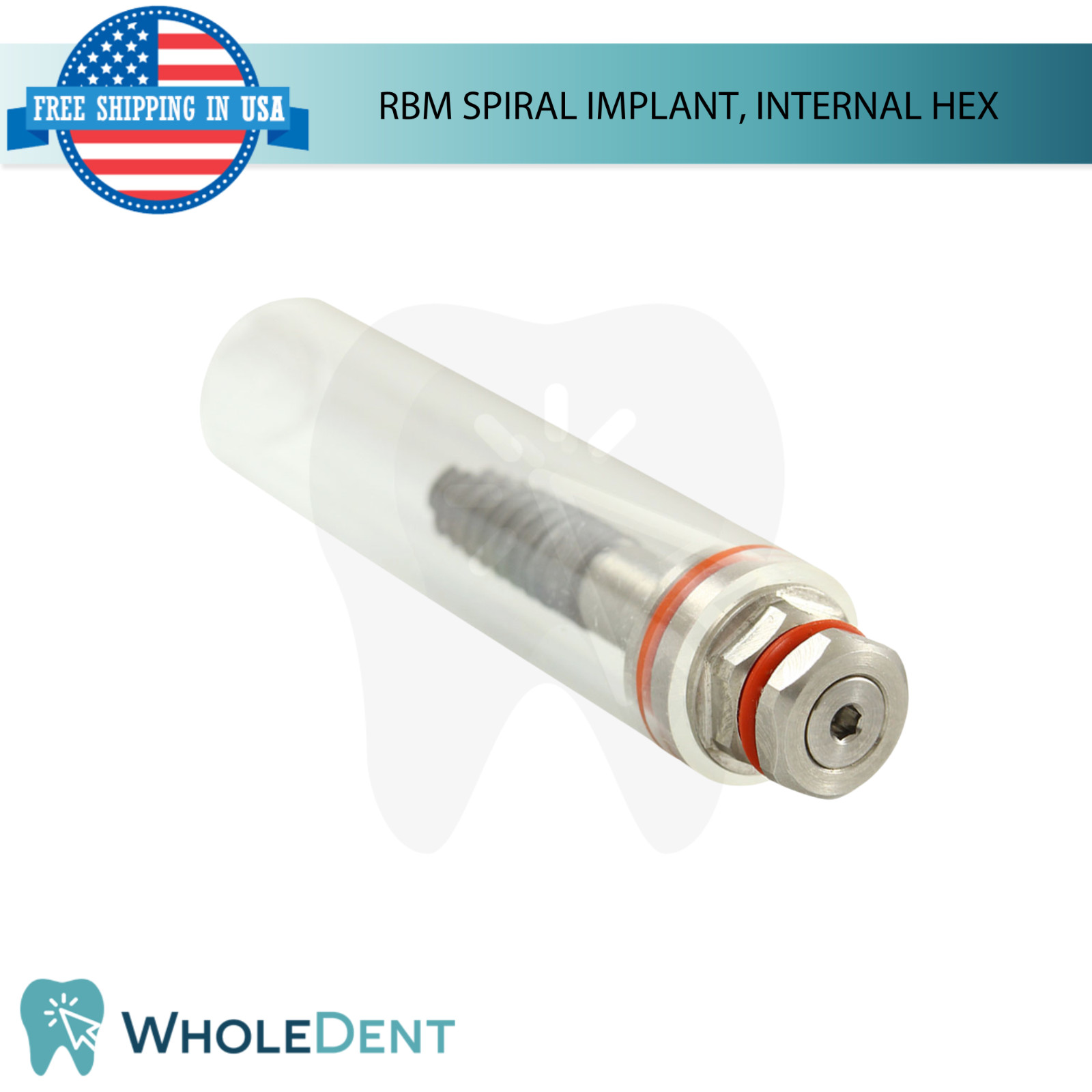 Dental RBM Spiral Fixture Int Hex 2.42mm Slim 2.0mm System Titanium Stability