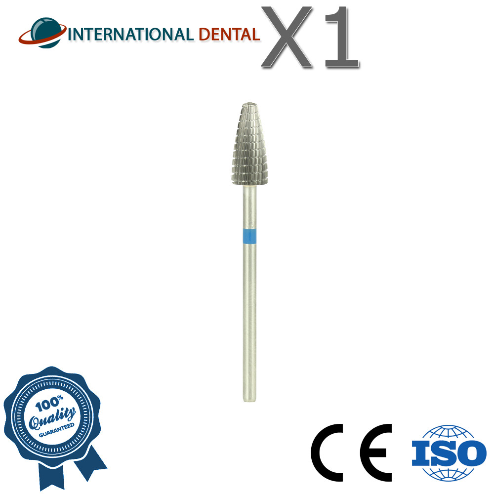 Dental Nail Lab Straight Cut Grinding Carbide Fraser Bur Medium Coarse Grit Ø6.0