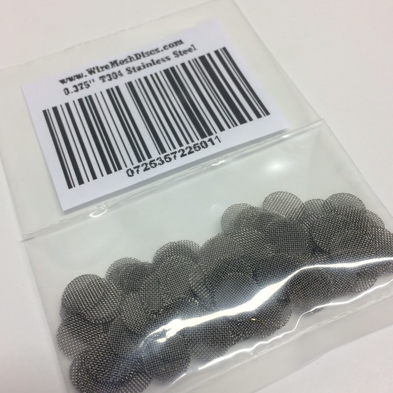 100 COUNT Stainless Steel T304 Wire Mesh Filter Discs 3/8″ 60 mesh MADE IN USA!