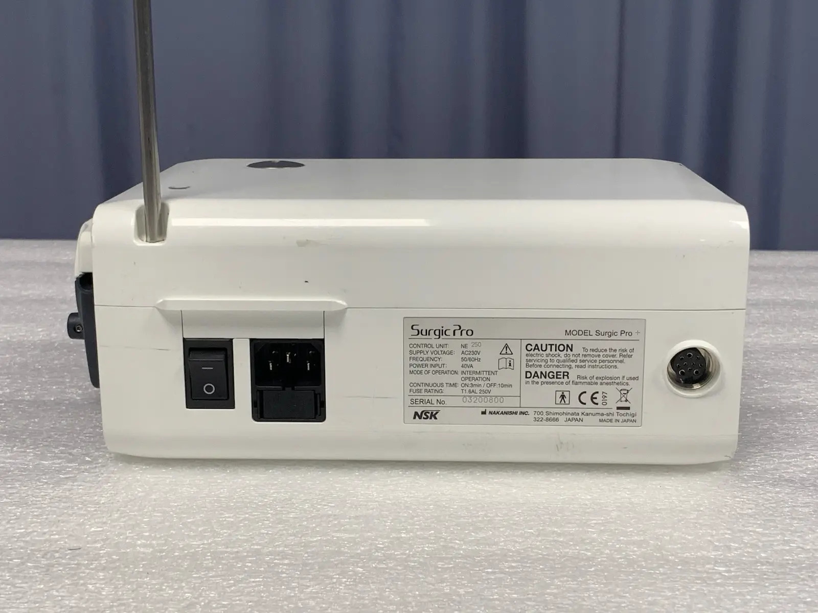 NSK Nakanishi Surgic Pro Plus OPT-D (230V) w FC-78 Foot Switch Control