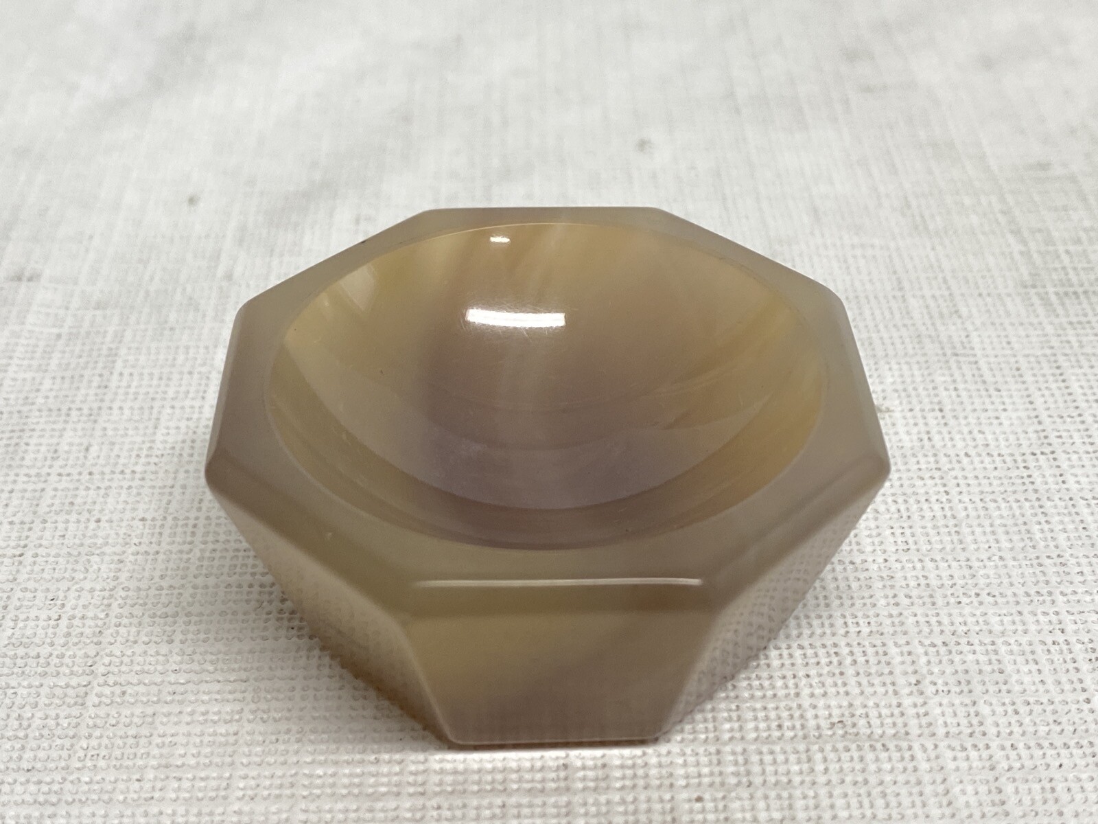 Octagonal Agate Lab Mortar Only 52mm L x 52mm W x 24mm H 38mm Grinding ID