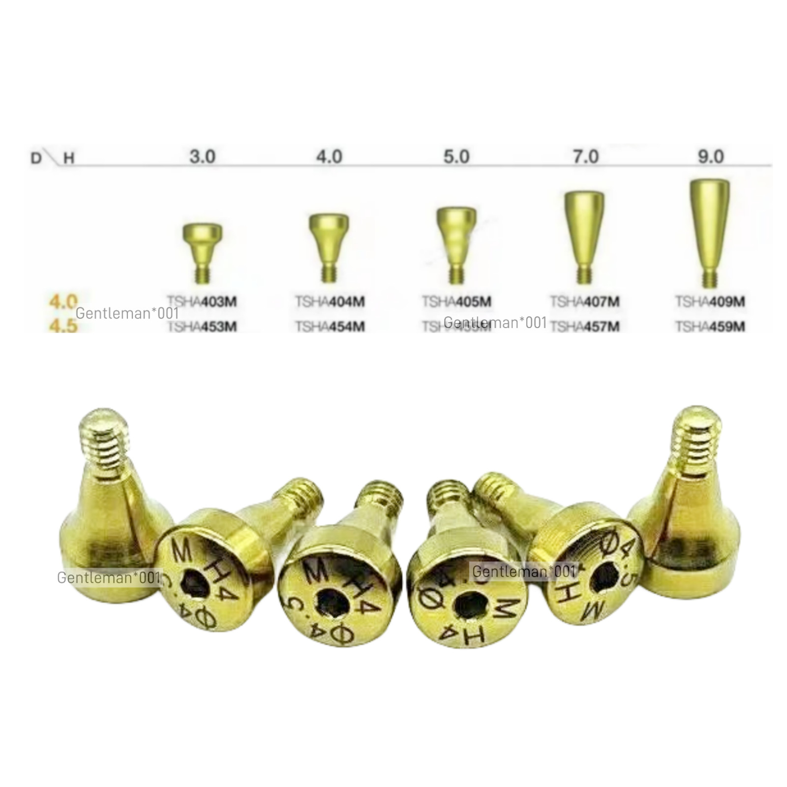 Dental Implan Healing Abutment Caps Cover Screw Mini Regular Platform Titanium
