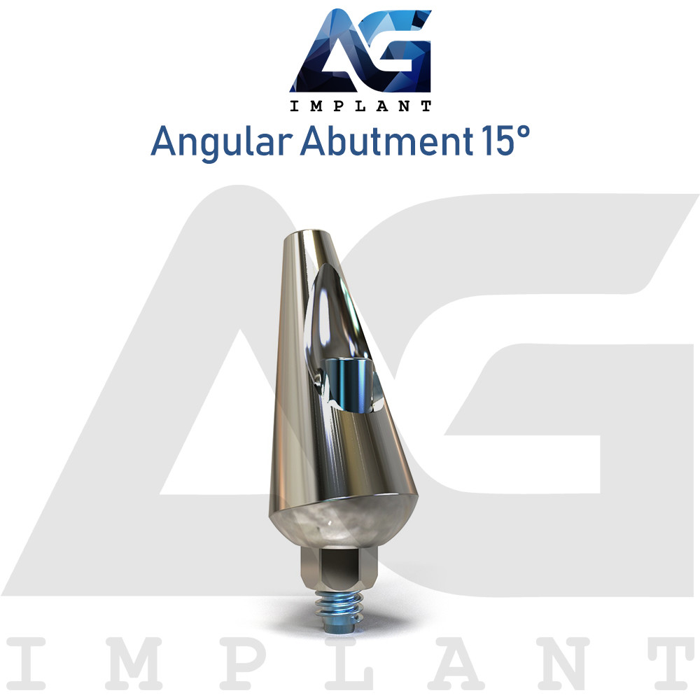 Angular Abutment 15° Aesthetic Titanium For Dental Hexagon 2.42mm