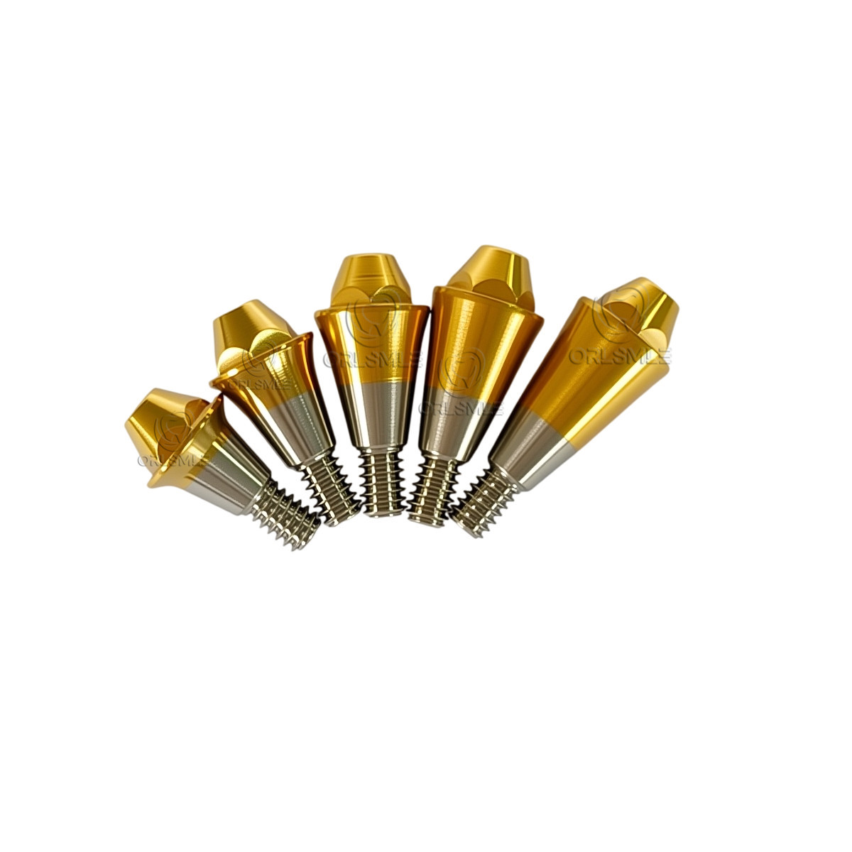 5 pcs multi unit straight abutment D4.8 MU for bridge work fits Hiossen Osstem