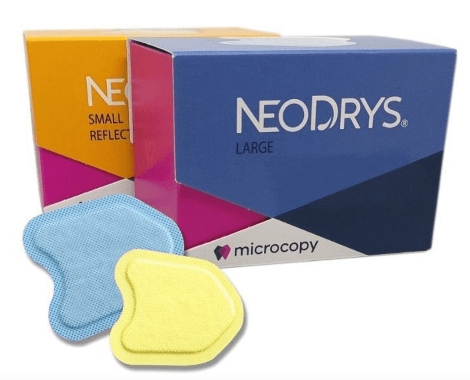 (RB) NeoDrys Saliva Absorbents Small Yellow Reflective Backing 50 Per Box Sealed