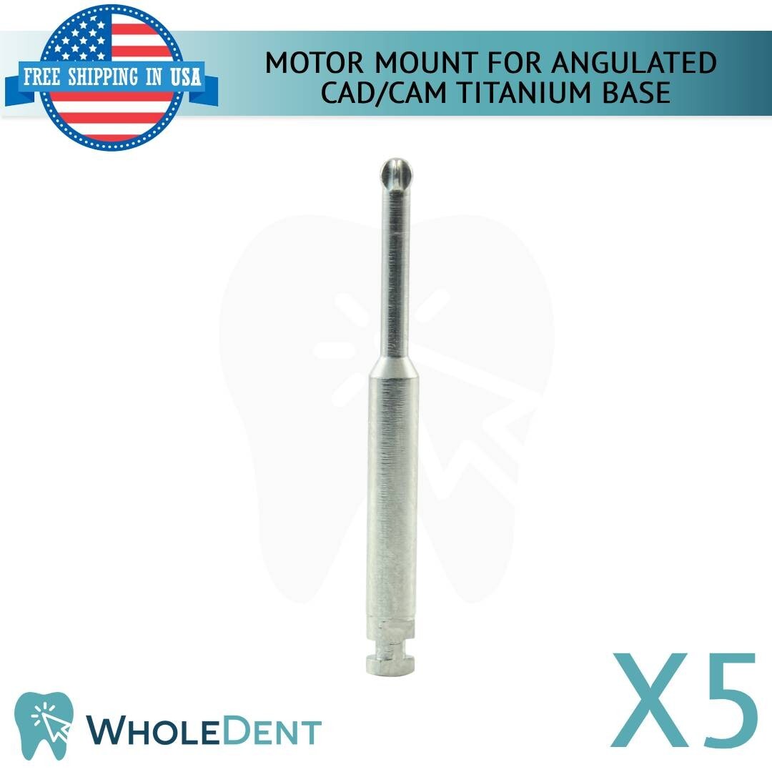 5X Motor Mount For Angulated Ti-Base Abutment Cad/Cam Hexagonal/Non-Hexagonal