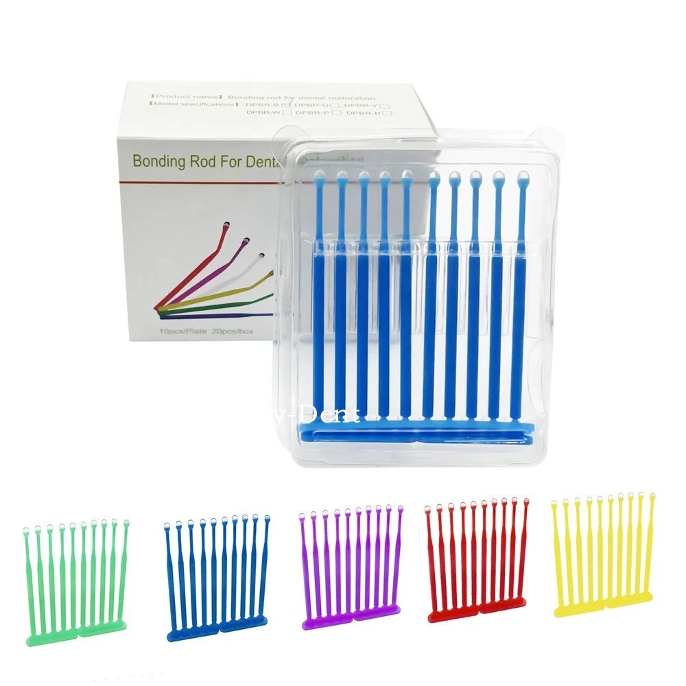 200pc Dental Bonding Stick Rod Restoration Veneer Crown Applicator Adhesive Tip