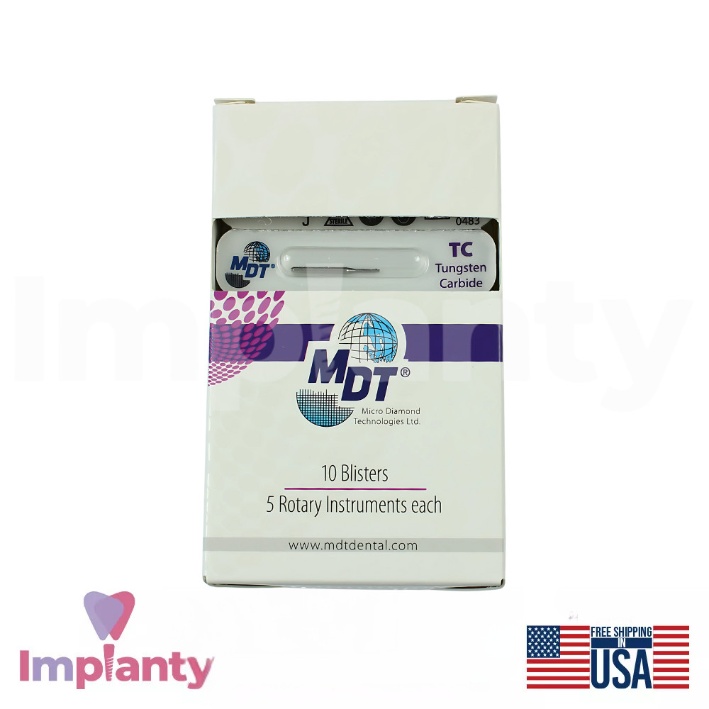 MDT Dental Tapered Fissure Plain Cut FG Carbide Burs Restorative Dentistry
