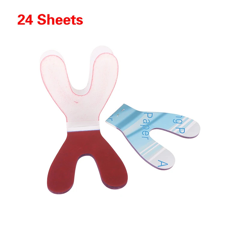 2books/Box Dental Articulating Paper Double Y Type Blue Red Bite Paper