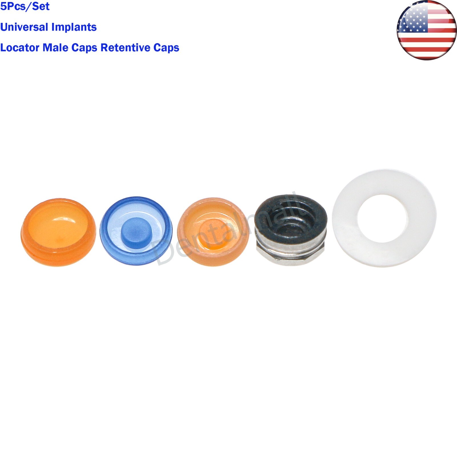US Universal Overdenture Implant Retention Caps Metal Housing Caps 1.2Lb 2.4Lb
