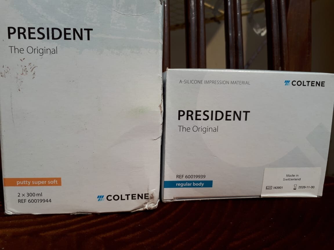 Coltene Super Soft President Original Putty Set A-Silicones Impression Material.
