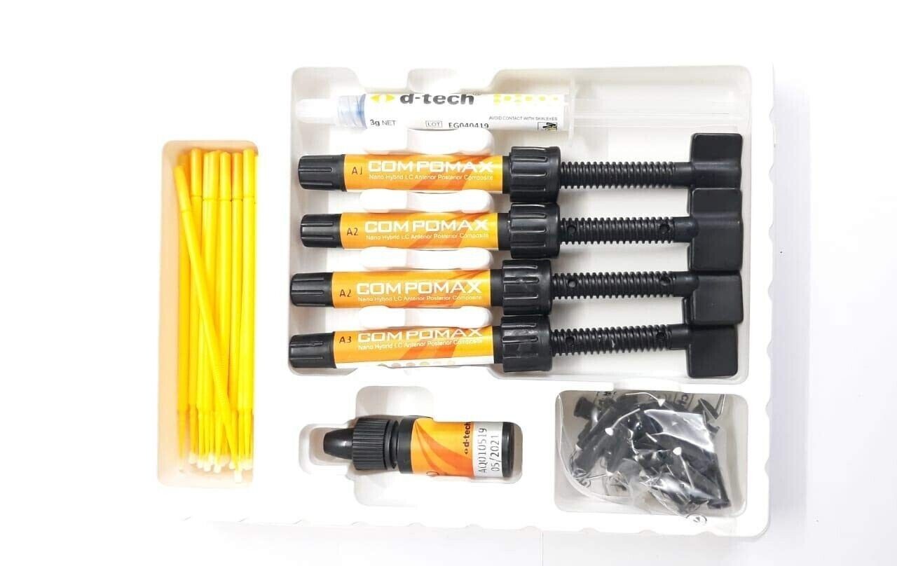 D-Tech Compomax Restorative Nano Hybrid LC Anterior – Posterior Composite Kit
