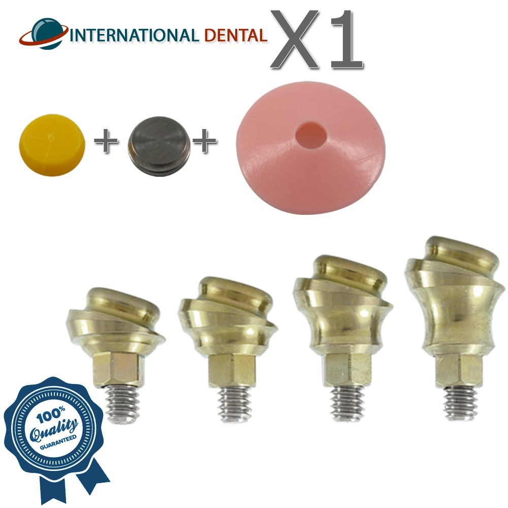 Dental Angulated Lokator Attachment 18° Extra Soft Set Dentistry Int Hex 2.42mm