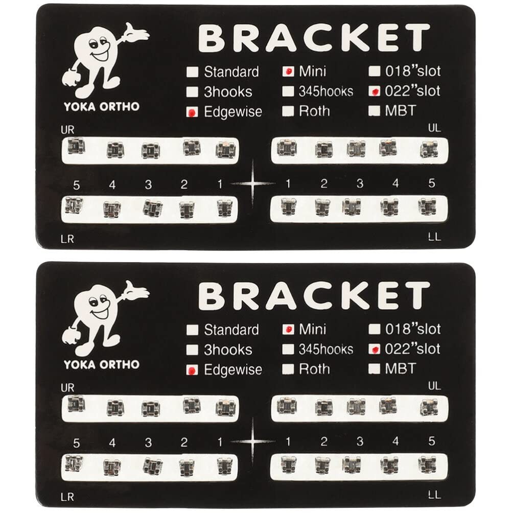 GLEAVI 40Pcs Dental Orthodontic Brackets Stainless Steel 8.7X4.9CM, As Shown