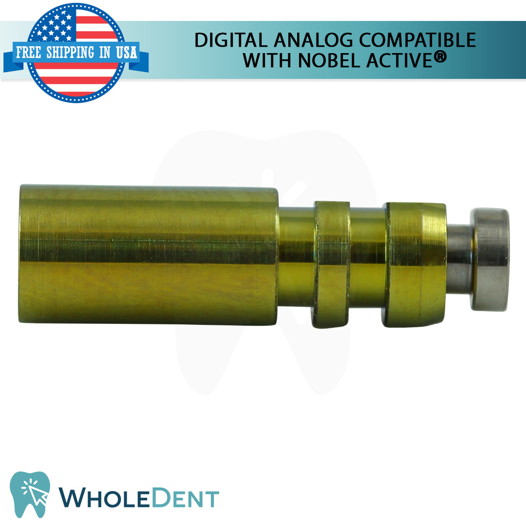 1x Dental Fixture Digital Analog Regular Platform RP Nobel Active® Compatible