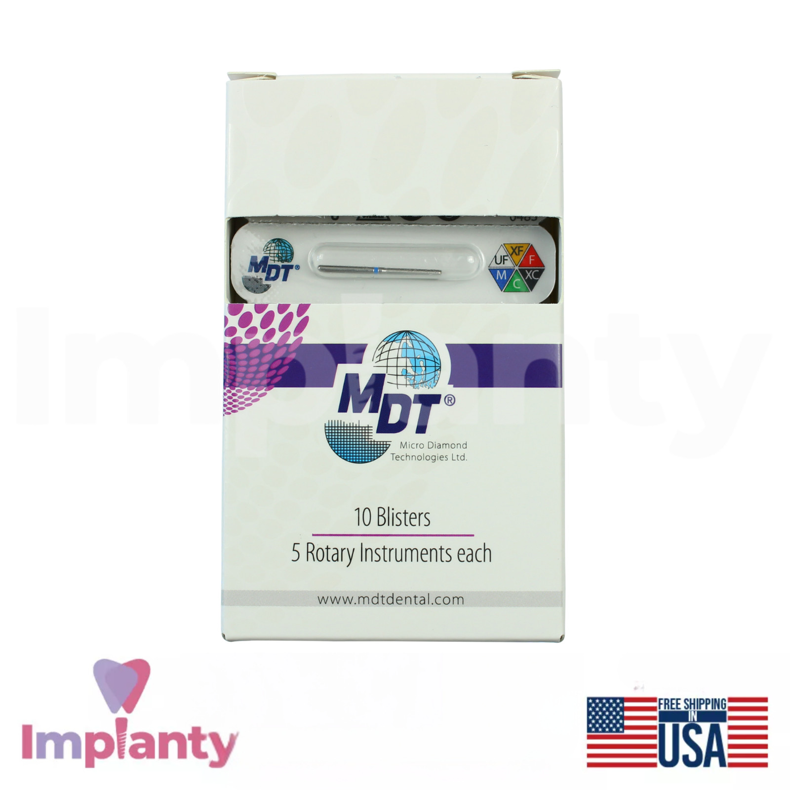MDT Dental Short End Cutting Cylinder FG Diamond Burs 150 Access Tight Spaces