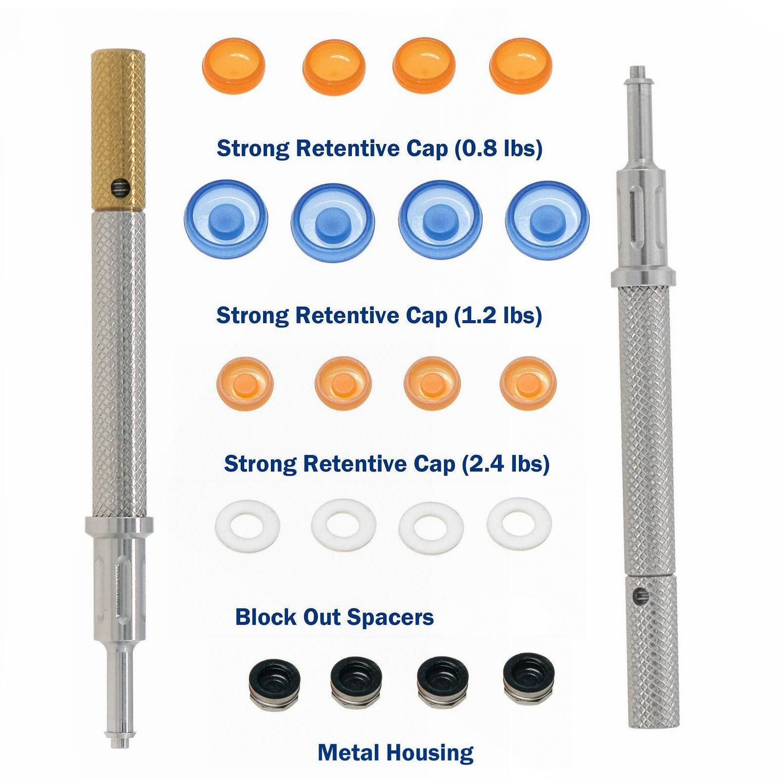 Dental Locator System Implant Abutment For Dentiumm Overdenture Caps