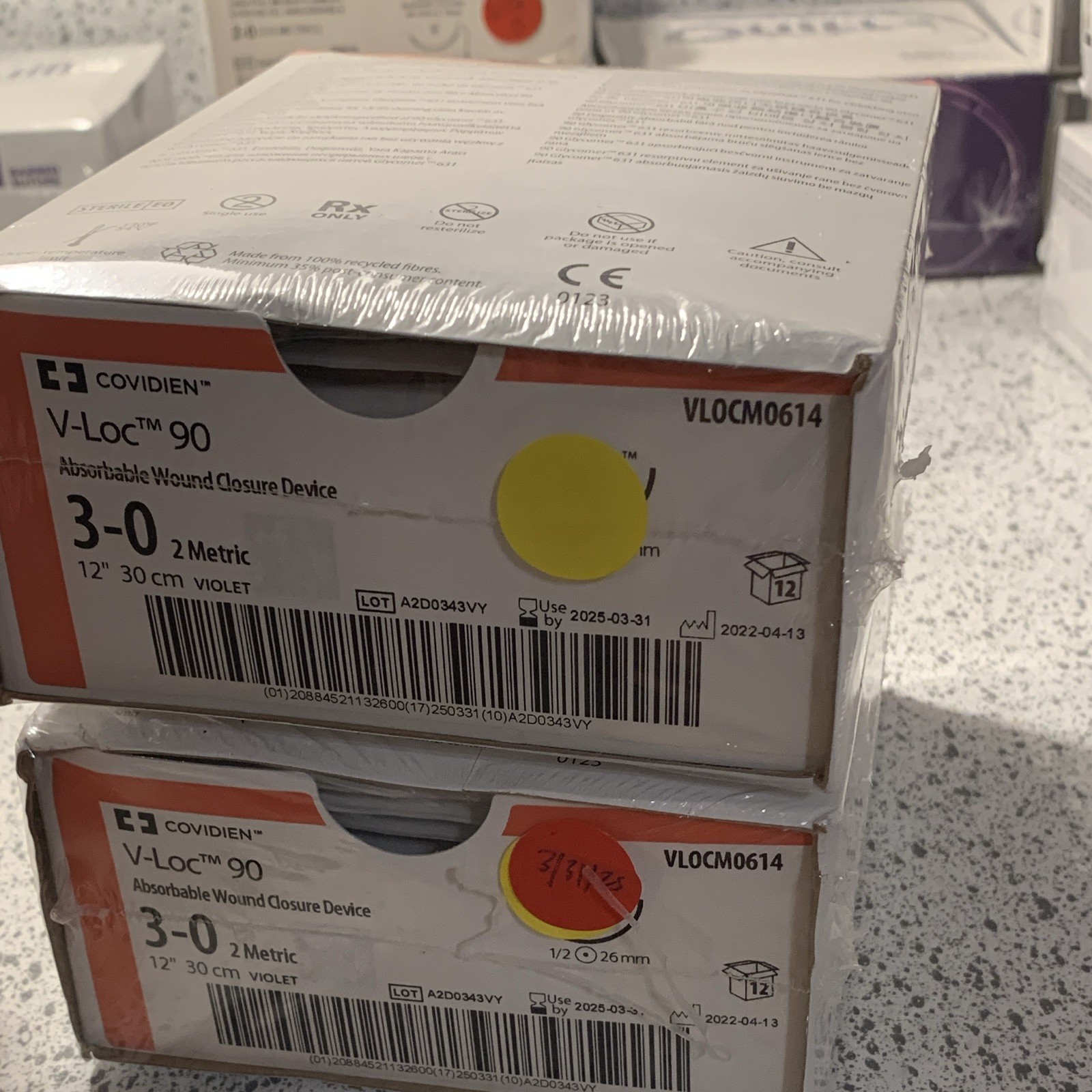 Covidien V-Loc 90 Absorbable Wound Closure Device 3-0 12in Violet VLOCM0614