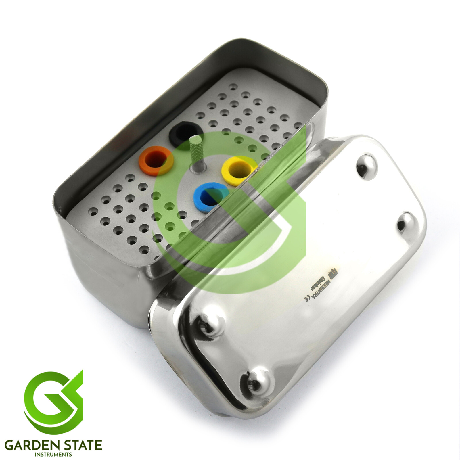 Stainless Steel Endodontic Box Dental Files Burs Holder 48 Holes Stand Aluminium