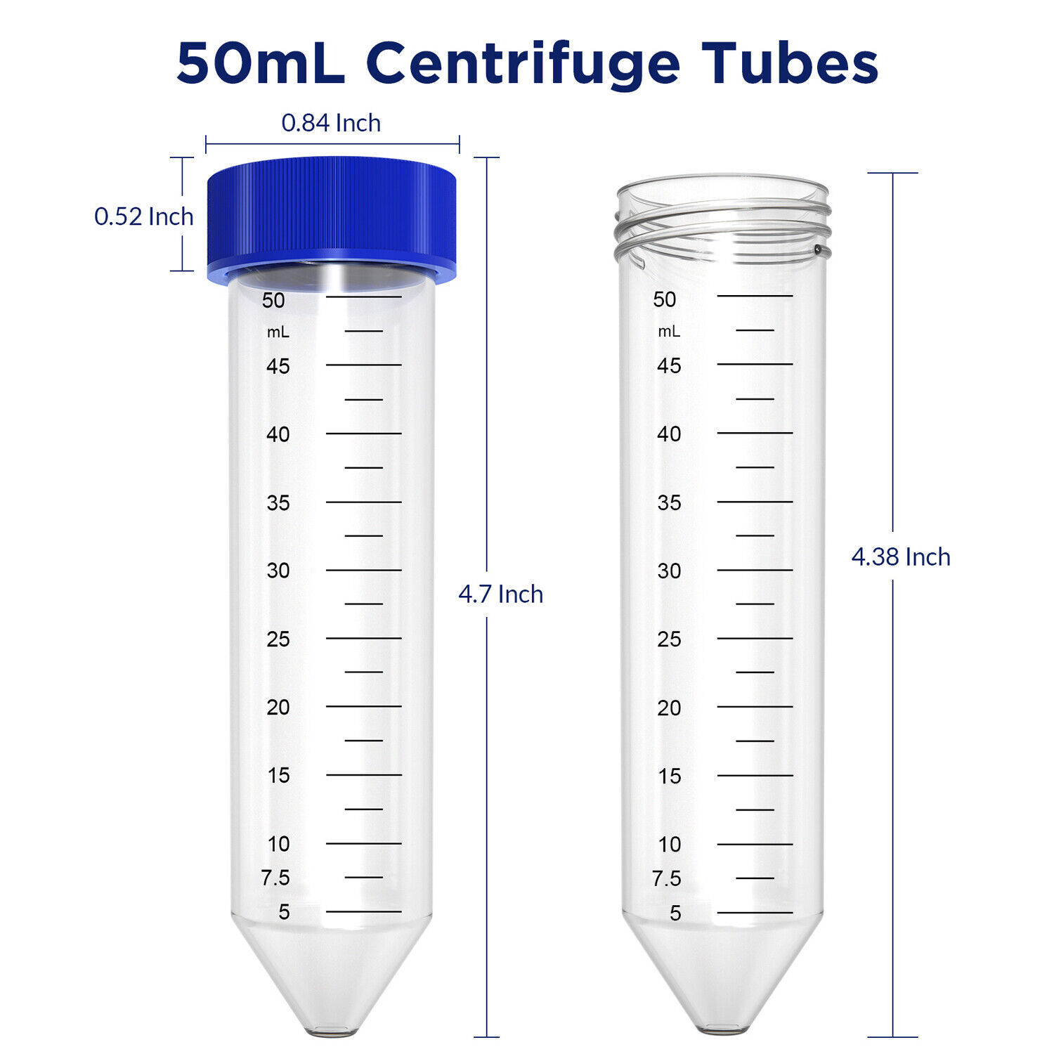 100PCS PES Syringe Filters 0.22μm 13mm/25mm/33mm + 50mL Conical Centrifuge Tubes