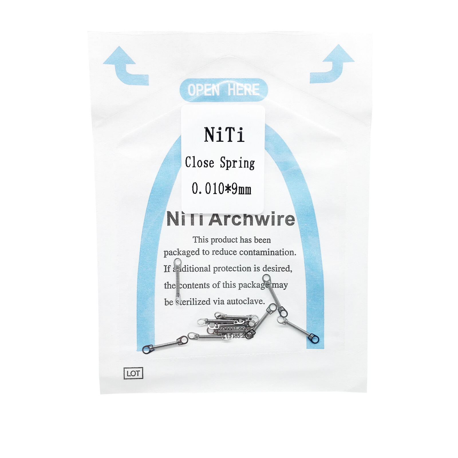 10Pcs Dental Orthodontic Closed Coil Spring NITI 010/012 open Spring 6/9/12mm