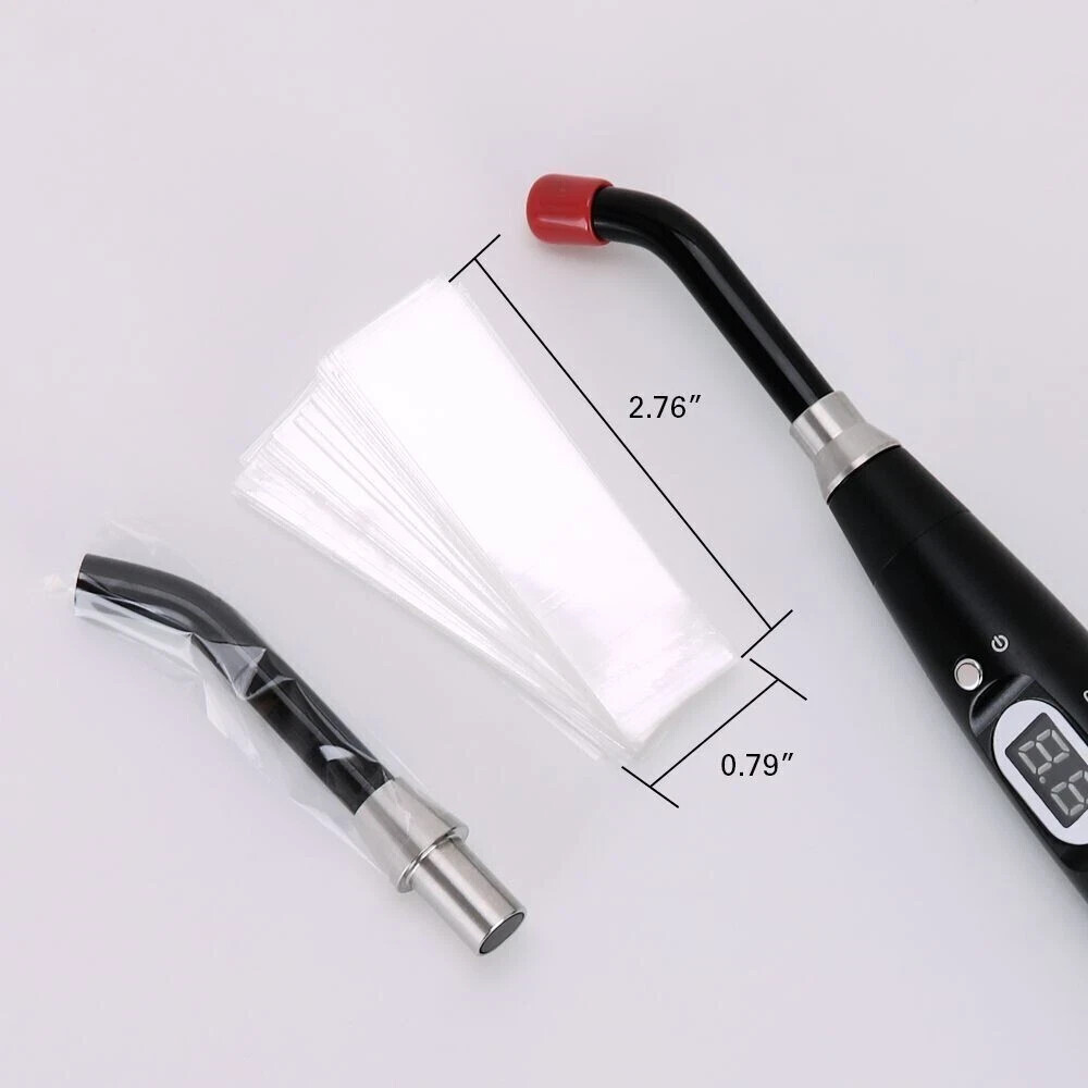 200 Pcs/Pack Dental Disposable Plastic Curing Light Guide Stick Sleeve 18x67mm