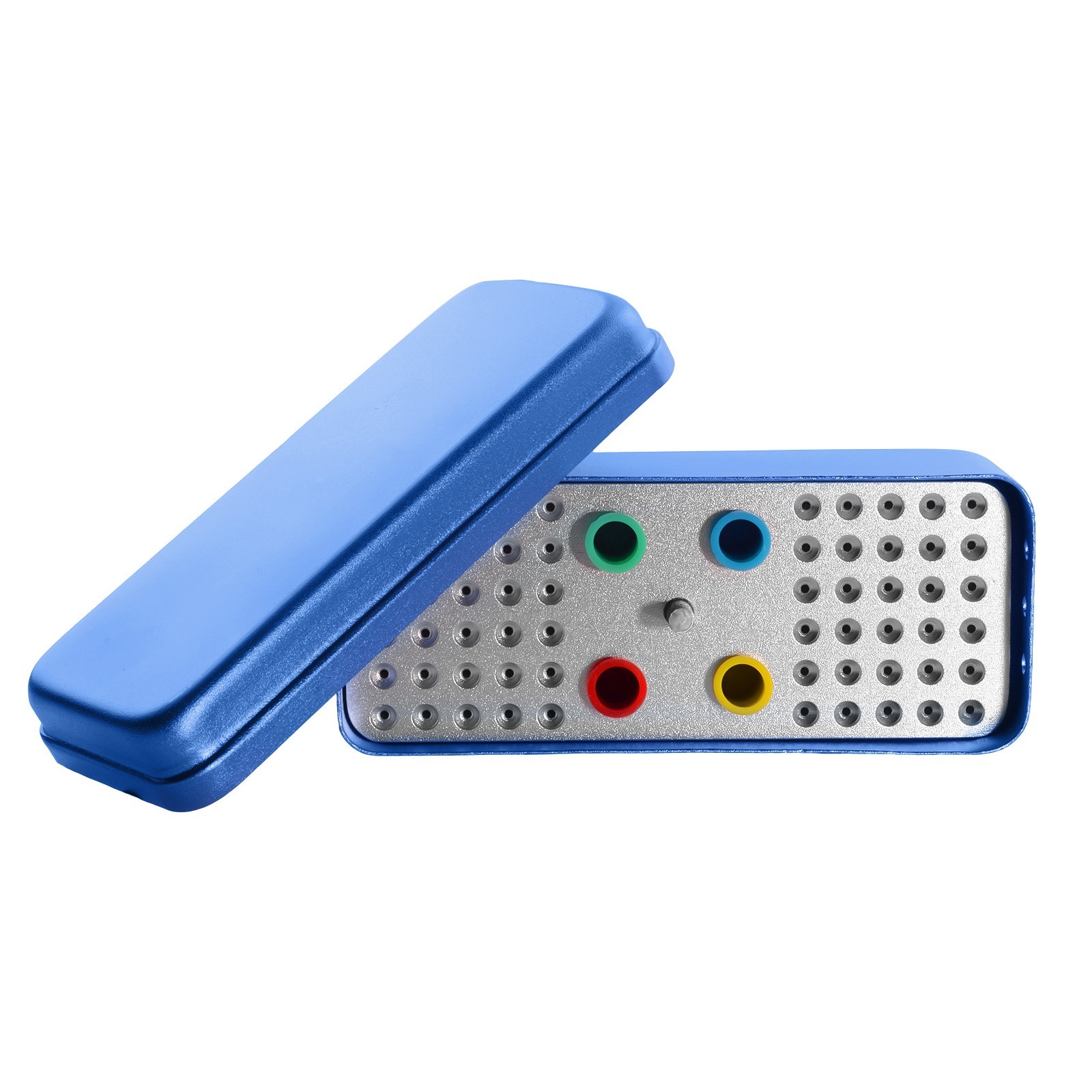 60 Holes Dental Root Canal Files Gutta Purcha Point Sterilization Box Holder USA