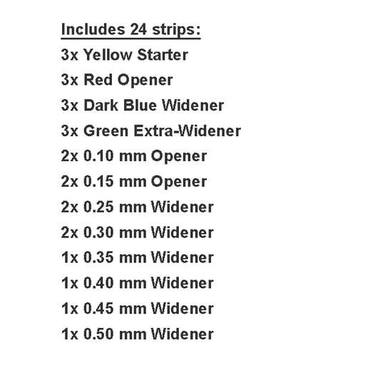 Directa ContacEZ IPR(0.07mm-0.50mm)Rainbow Set 24/Pk-for enamel stripping #32024