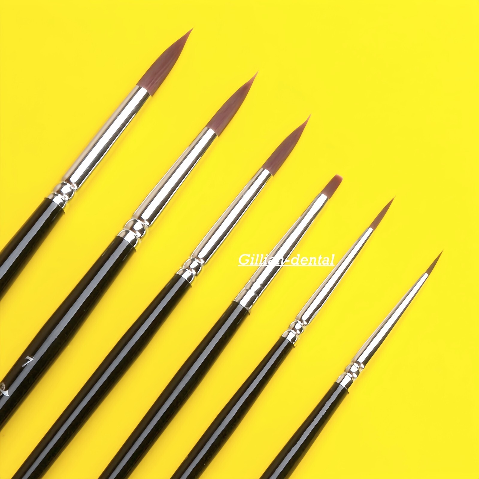 6pcs Dental Porcelain Brush Pen Glaze Ceramic Brush Pen Dental Technician Tools