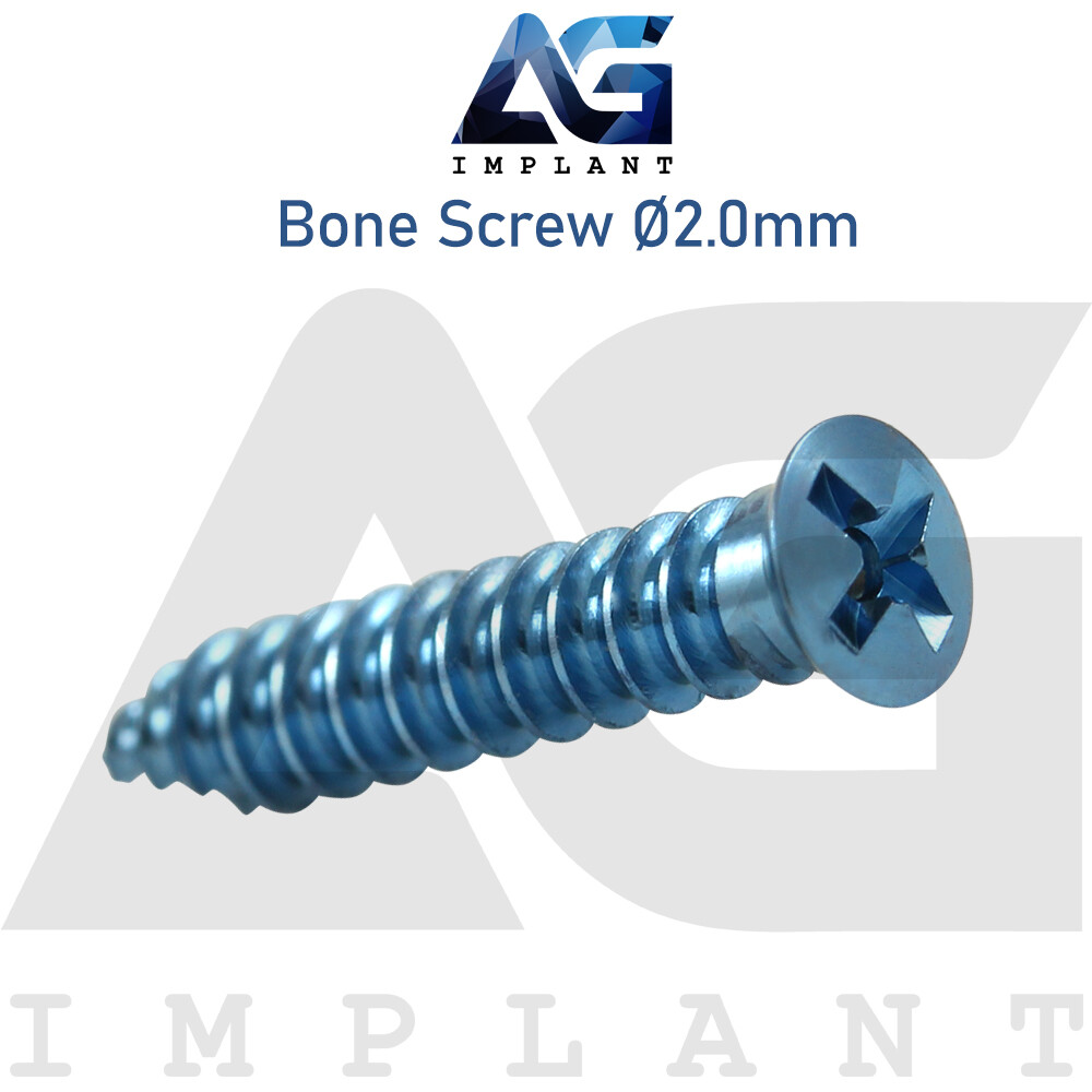 20 Titanium Screw Ø2.0mm Guided Regeneration GBR Dental Membrane Fix System