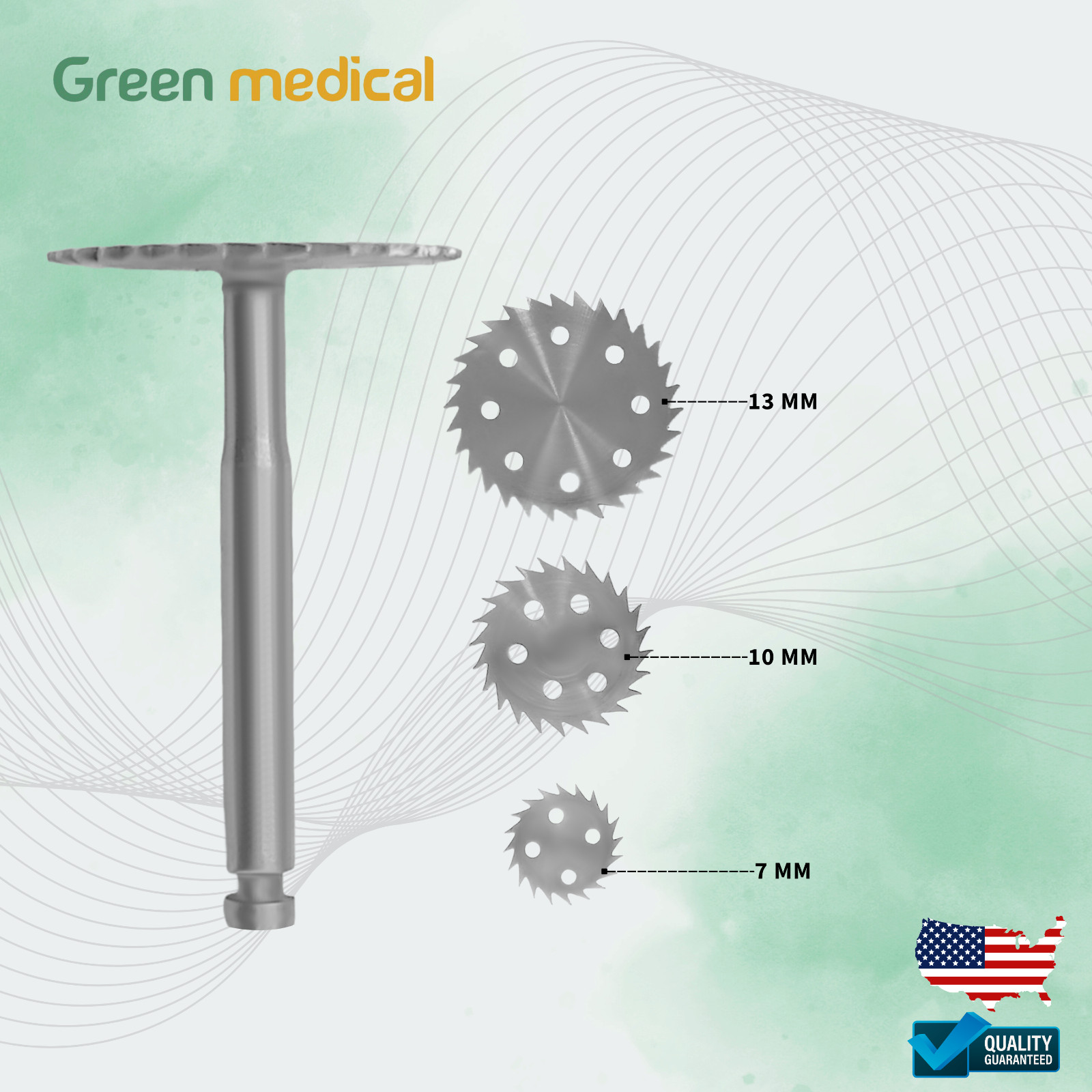 Dental Saw Discs Set 7mm 10mm 13mm – Latch Type Cutting Tools for Handpieces