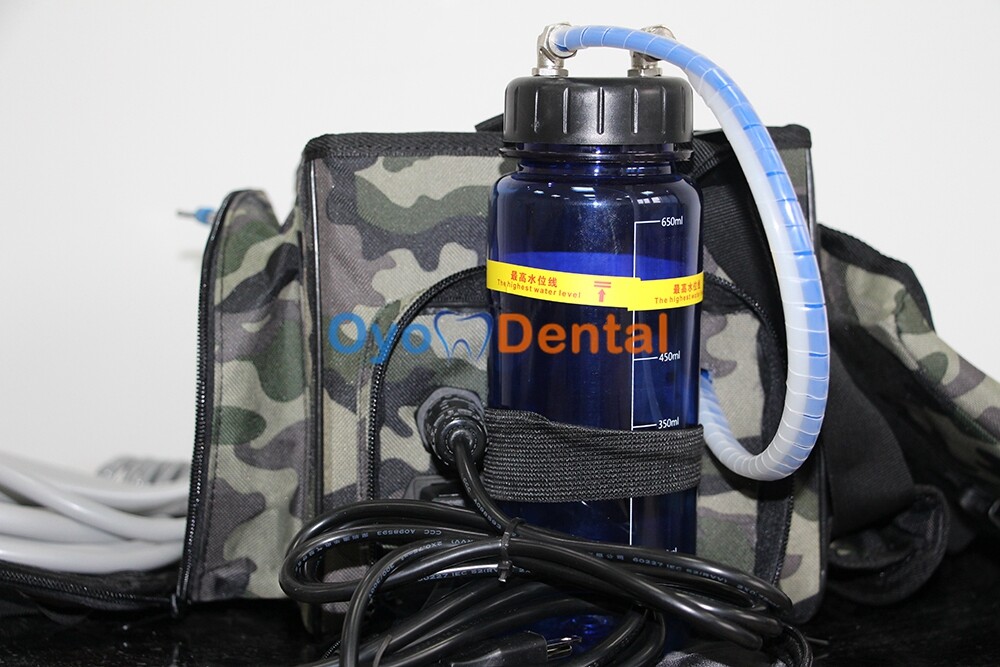 Upgraded BEST Portable Dental Unit Mobile Dental Backpack Bag+Handpiece Kit 2/4H