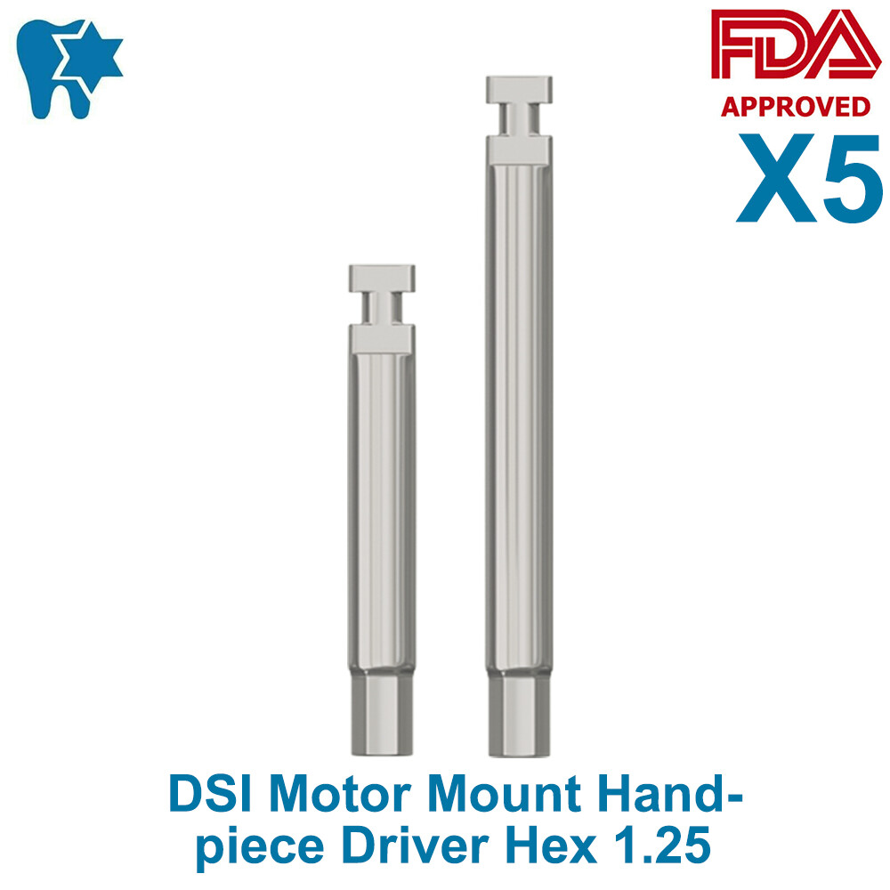 5x Dental DSI Motor Mount Handpiece Driver For Adapter Head Int Hex Ø1.25mm