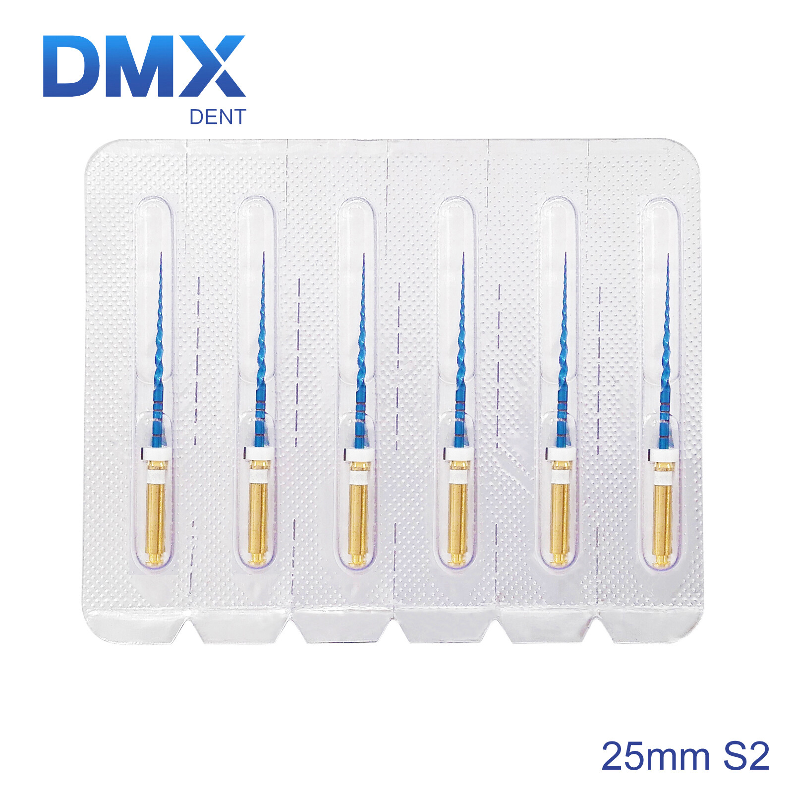 DMXDENT Dental Endo PT-Blue Root Canal Endodontic Niti Rotary Files 21/25/31MM